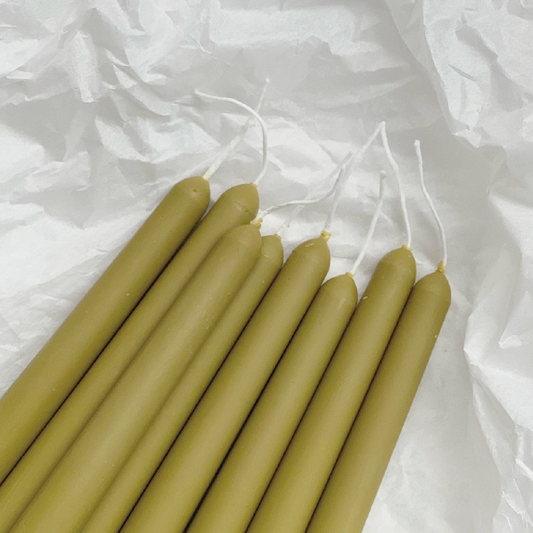 Pillar Candle/ olive green（2）